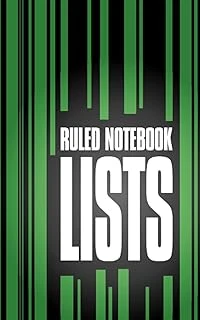 Lists - Ruled Notebook: (Deep Green Edition) Fun Notebook 96 Ruled/Lined Pages (5X8 Inches / 12.7X20.3Cm / Junior Legal Pad / Nearly A5) ürün görseli 1