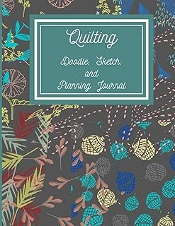 Quilting, Doodle, Sketch And Planning Journal: Dark Floral Cover : 8 X 11,5 Inches (Approx. A4) (Quilting, Doodle And Sketch Journals) ürün görseli 1