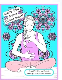Anxiety Relief Coloring Journal - Anxiety, Stress And Mental Health Journal Workbook ürün görseli 1