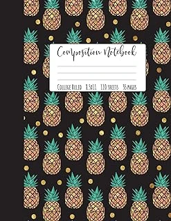 Pineapple Composition Notebook College Ruled: Pineapple Notebook, Pineapple Composition Notebook, Girl Composition Notebook, College Notebooks, ... Notebooks, College Notebooks, 8.5" X 11" ürün görseli 1