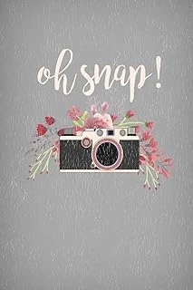 Oh Snap!: Photographer Gifts, Camera Paper Pad, Photographer Notebook, Phtography Journal, Compendium Journal, Women With Cameras, Camera Gifts, 6X9 Notebook College Ruled ürün görseli 1