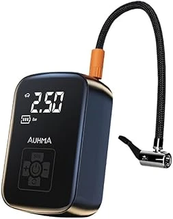 Hava Kompresörü, 150 Psi Dijital Göstergeli Oto Kompresör, Araba, Motosiklet, Bisiklet Top İçin, Taşınabilir Şarjlı Kullanım, Fener Işığı, 4000 Mah Batarya, 3 Farklı Başlık (Psi,Kpa,Bar,Kg/Cm²) ürün görseli 1