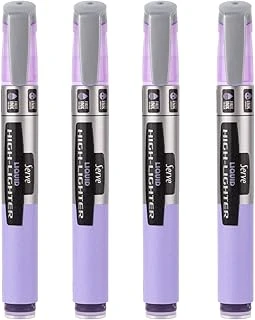 Serve Likit Fosforlu Kalem Pastel Lavanta 4Lu Set ürün görseli 1