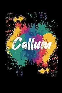 Callum Notebook: Personalized Notebook/Journal With Name For Callum, Birthday Gift For Boy And Men, Size 6X9, 120 Page Background Black Matte ürün görseli 1