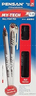 Pensan 1,0 Mm My-Tech Tükenmez Kalem 25Li Kırmızı - Pe02250Tkki25 ürün görseli 1
