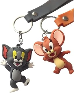 2'Li Çift Anahtarlık 3D Tom Jerry Sevgili Anahtarlık Çanta Süsü Karışık Model ürün görseli 1