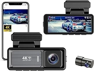 Coverzone Mini Çift Lensli Wifi Gps Dash Kamera - 4K Ön Kamera & 1080P Arka Kamera, Gece Görüşü, Park Modu, Geniş Açılı Lens, Döngüsel Kayıt, 128Gb Sd Kart Desteği (Dahil Değildir) M6 ürün görseli 1