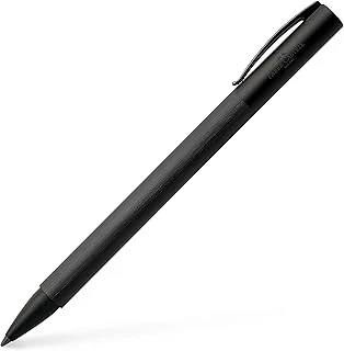Faber-Castell Ambition All Black Tükenmez Kalem, M Uç, Çevirme Mekanizmalı, Krom Kapak, Siyah Refil ürün görseli 1