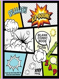 Independently Published Blank Comic Book For Kids : Create Your Own Comics With This Comic Book Journal Notebook: Over 100 Pages Large Big 8.5" X 11" Cartoon/Comic Book With Lots Of Templates ürün görseli 1