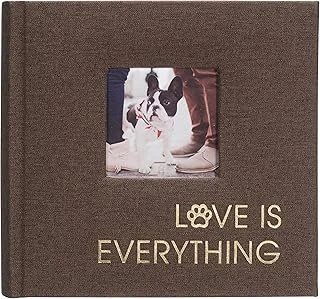 Malden Uluslararası Tasarımlar 1 Up 4X6 Love Is Everything Kahverengi Evcil Hayvan Kumaş Fotoğraf Albümü Not Yazma Alanları Ile Sert Kapak 7,6 X 7,6 Cm Ön Kapak Fotoğraf Cebi ürün görseli 1
