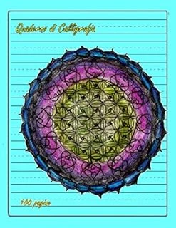 Quaderno Di Calligrafia: (Mandala) 100 Pagine 8.5" X 11" (21.59 X 27.94 Cm) A4. Ideale Per Esercitarti Nella Calligrafia ürün görseli 1