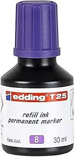 Edding T 25 Permanent Yedek Mürekkep - Kalıcı Mürekkep - Mor - 25 Ml ürün görseli 1