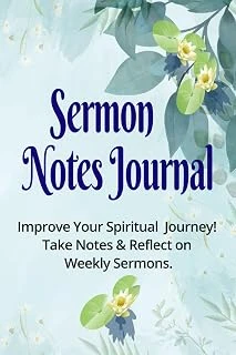 Independently Published Sermon Notes Journal:: Improve Your Spiritual Journey! Take Notes And Reflect On Weekly Sermons ürün görseli 1