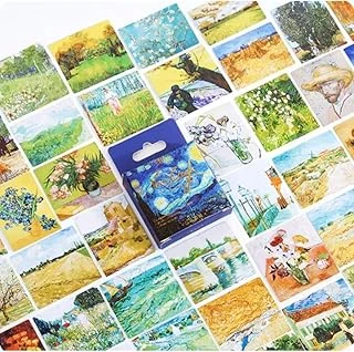 Guguk Van Gogh Temalı 45 Adet Sticker Seti • Bullet Journal ürün görseli 1