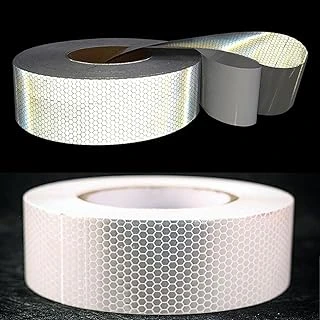 Reflektörlü Bant Beyaz Reflektif Fosforlu Şerit Bant 7.5 Cm 1 Metre İkaz Bandı ürün görseli 1