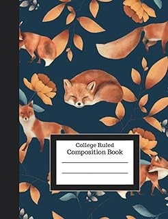 Fox Notebook: College Ruled Composition Journal. 120 Pages. 7.5" X 9.75" ürün görseli 1