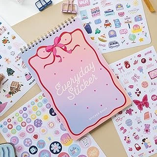A5 Sticker Book 1183 Adet Yaprak Renkli Etiket Defteri ürün görseli 1