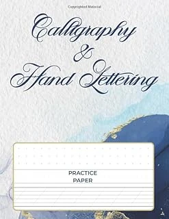 Calligraphy & Hand Lettering Practice Paper: Calligraphy Practice Workbook | Blank Calligraphy Journal | Three Styles: Slant Lined Guide, Alphabet ... For Beginners | 8.5’’ X 11’’ | 125 Pages ürün görseli 1