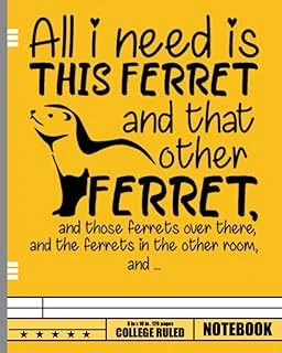 Independently Published All I Need Is This Ferret And That Other Ferret And Those Notebook: Notebook Journal Notepad Blank Wide Ruled Line Paper To Write In For Kids Women Teens Cute Ferret Lovers Gi ürün görseli 1