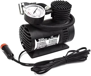 12V Araç Hava Kompresörü, 300 Psi Lastik Şişirme Pompası, Çakmak Girişli Mini Kompresör, Taşınabilir Oto Lastik Şişirici, Araba Bisiklet Motor Top Pompası ürün görseli 1