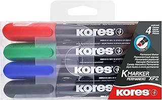 Kores Kalıcı Marker Set 3 – 5 Mm Konik Baş Kısım, Siyah/Mavi/Kırmızı/Yeşil ürün görseli 1