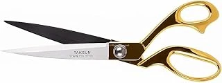 Taksun Profesyonel Makas, No.1250, Paslanmaz Çelik, Karton, Kumaş Kesimi, Ergonomik, Yüksek Kalite, Uzun Ömürlü, Hassas Kesim, Terzi Makası, Gold, 10" ürün görseli 1