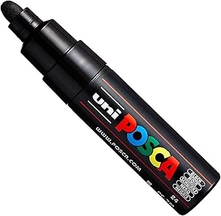 Posca Uni Pc-7M Işaretleme Kalemi, Sanat Kalemi, Büyük Küre Uç, 4, 5 – 5, 5 Mm – 15 Renk Siyah ürün görseli 1