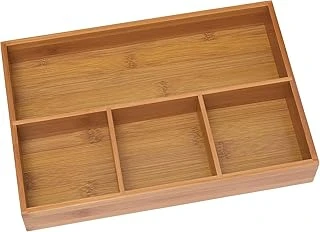 Lipper International 824 Düzenleyici Tepsi Bambu Ağacından, 4 Bölmeli, 29,5 X 20,3 X 4,5 Cm ürün görseli 1