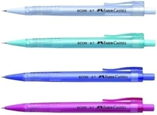 Faber-Castell Faber Casell Econ 0.7 Uçlu Kalem Beyaz-Mavi-Mor-Pembe 4'Lü Set ürün görseli 1