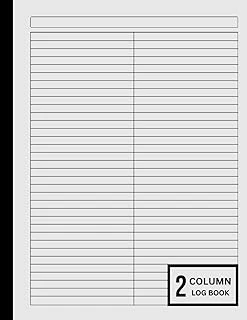 Customizable Log Book 2 Column: Two Column Notebook/(2 (Two) Columns Columnar Book Format)/Multipurpose Record Logbook, 8.5" X 11", 120 Pages ürün görseli 1