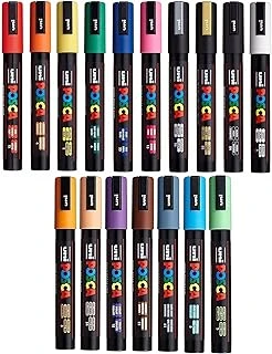 Uni Posca Pc-5 M - 17 Set - Su Bazlı Pigment Mürekkep İşaretleyici, Uç 2,5 Mm ürün görseli 1