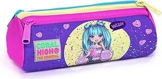 Coral High Mor Anime Üç Gözlü Kalemlik Kalem Çantası - Kız Çocuk ürün görseli 1