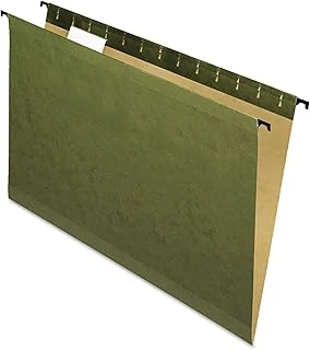 Pendaflex Surehook Güçlendirilmiş Askılı Dosya Klasörleri, Yasal Boyut, Standart Yeşil, 1/5 Kesim, 20/Bx (6153 1/5) ürün görseli 1