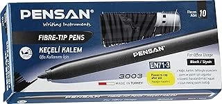 Pensan 3003 Ofis Tipi Keçeli Kalem Siyah 10 Lu - Pe3003Kk10S ürün görseli 1