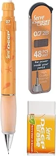 Serve Doğa Desenli Deep Kalem, Deep Silgi Deep Min, 0.7 Mm, Hardal Sarısı ürün görseli 1