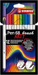 Stabilo Pen 68 Brush Arty - Keçeli Kalem - 12'Li Paket - Çeşitli Renkler ürün görseli 1