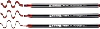 Edding 1255 Kaligrafi Kalemi - Kızıl Göl - 3 Kalem - Kaligrafi Ucu 2 - 5 Mm ürün görseli 1
