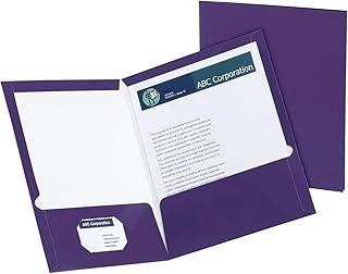 Oxford 51726Ee Çift Cepli Dosya Klasörü, Lamine, Mektup Şeklinde, 100 Yaprak Için, 25 Adet ürün görseli 1
