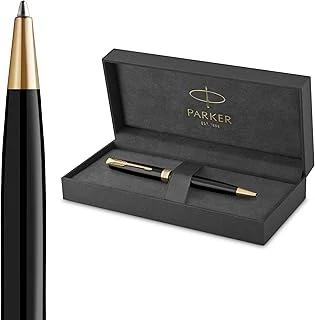 Parker Sonnet Lake Siyah Altın Tasarımlı Tükenmez Kalem, Mürekkep, Orta Kalınlıkta Uç ürün görseli 1
