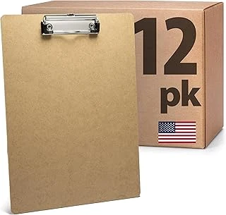 Officemate Harf Boyutu Ahşap Klips, Düşük Profil Klipsi, 12'Li Paket Klips, Kahverengi (83812) ürün görseli 1