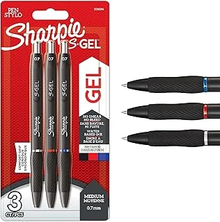 Sharpie Sharpie S Gel Jel Mürekkepli Kalem, 0.7 Mm, Siyah, Mavi, Kırmızı - 3'Lü Bls ürün görseli 1