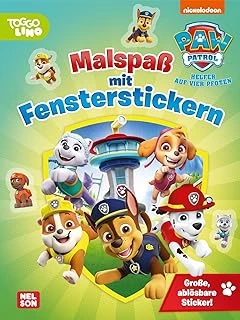 Paw Patrol Mitmachbuch: Malspaß Mit Fensterstickern: Mehr Als 20 Ausmalbilder Und Große, Ablösbare Sticker | Für Ab 3 Jahren ürün görseli 1