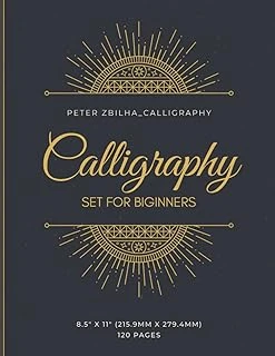 Independently Published Calligraphy Set For Beginners: 120 Sheet Of Calligraphy Practice Paper Hand Lettering Workbook, Hand Lettering Workbook For Adults.8.5X11 Inches ürün görseli 1