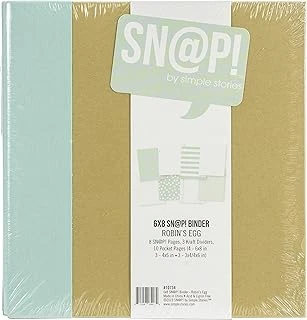 Simple Stories 10734 Snap Binder 6 X 8 Robins Ei, Robin'S Egg, Tek Beden ürün görseli 1