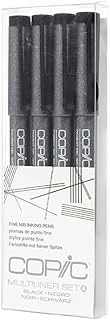 Copic İşaretleyiciler Çok Katmanlı İnce Pigment Esaslı Mürekkep, 4 Parça Set ürün görseli 1