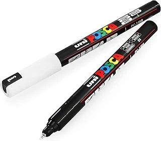 Posca-Posca Uni Pc-1Mr Boya Marker Kalemi - 0,7 Mm - Siyah Beyaz - 2'Li Paket ürün görseli 1