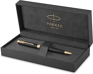 Parker Sonnet Mat Siyah Altın Tasarımlı Tükenmez Kalem, Mürekkep, Orta Kalınlıkta Uç ürün görseli 1