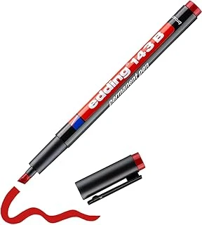Edding 143 B Permanent Kalem - Asetat Kalemi - Kırmızı - 1 Kalem - Kesik Uç 1-3 Mm ürün görseli 1