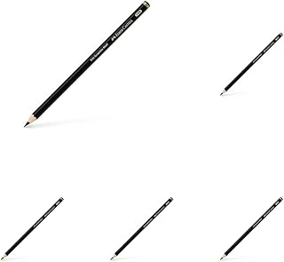 Faber-Castell Pitt Matt Dereceli Kurşun Kalem, 14B, Mat, Parlama Yapmaz, Siyah Beyaz Çizimler İçin, Teknik Çizim Eskiz İçin Dayanıklı Uç 5Li Paket ürün görseli 1