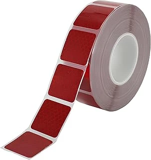 5 Metre Tüvtürk Kırmızı Parçalı Reflektörlü Reflektif Fosforlu Şerit Bant Kesikli İkaz Bandı ürün görseli 1